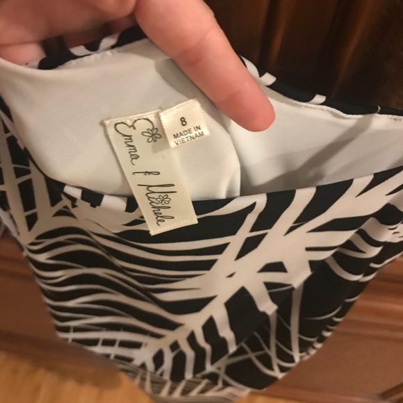 Black & white palm dress - Picture 2 of 3